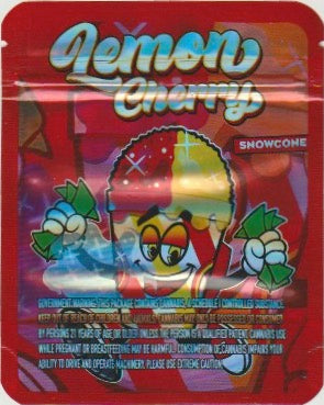 1/8 OZ - MYLAR BAGS (50 CT) - "LEMON CHERRY SNOWCONE"