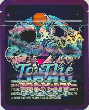 1/8 OZ - MYLAR BAGS (50 CT) - "TO THE MOON"