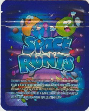 1/8 OZ - MYLAR BAGS (50 CT) - "SPACE RUNTZ"