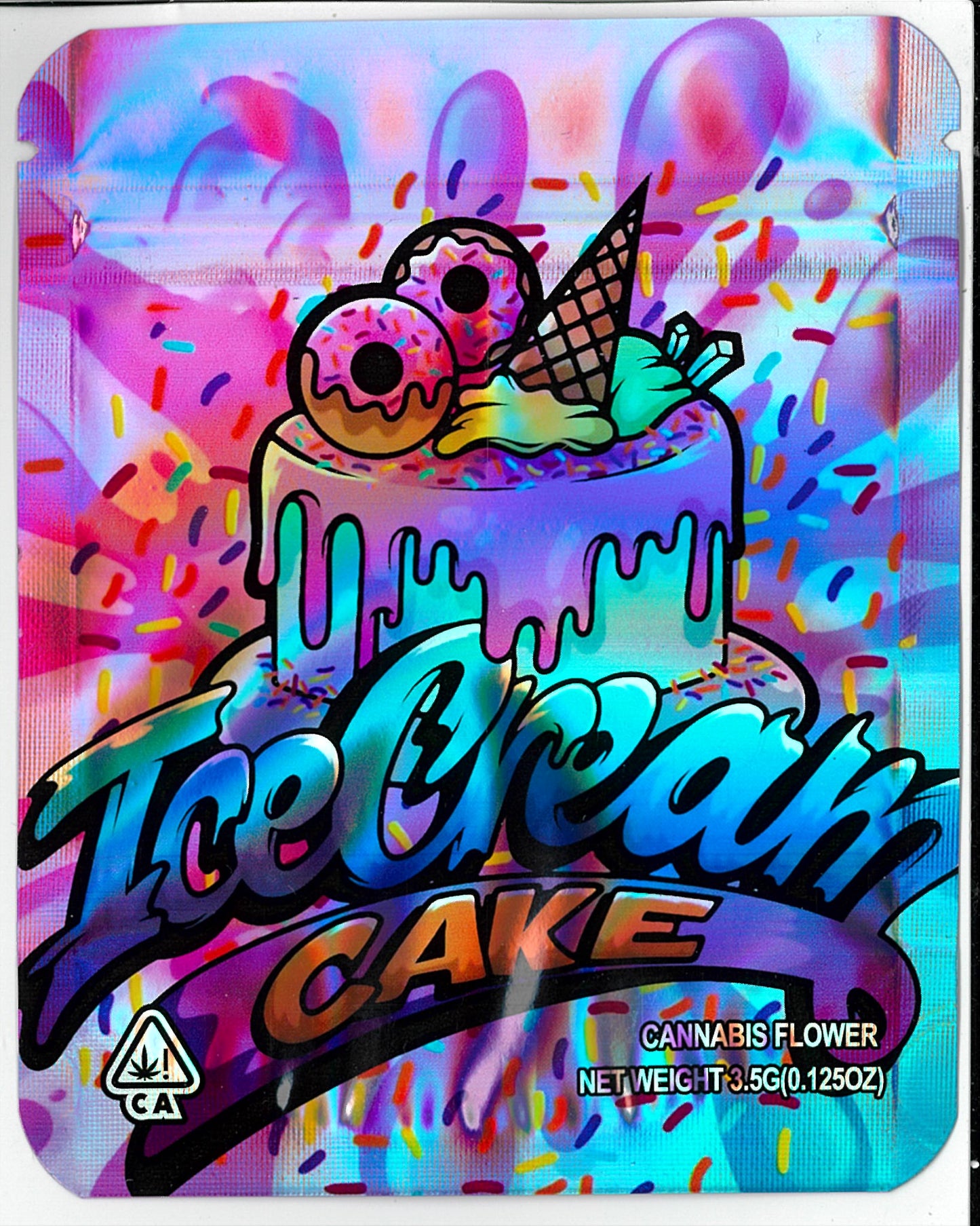1/8 OZ - MYLAR BAGS (50 CT) - "ICE CREAM CAKE"