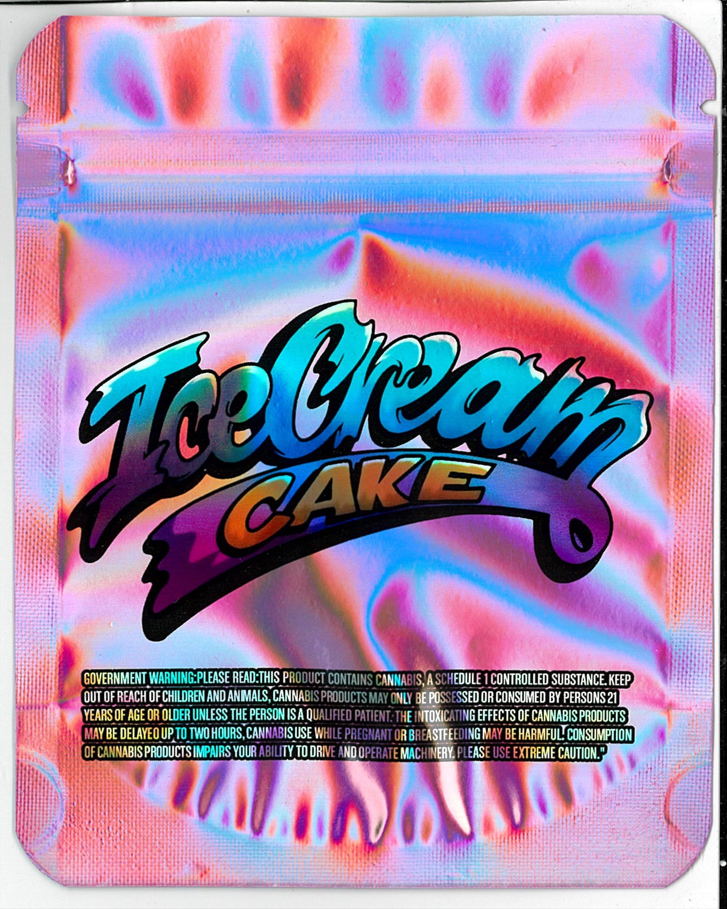 1/8 OZ - MYLAR BAGS (50 CT) - "ICE CREAM CAKE"