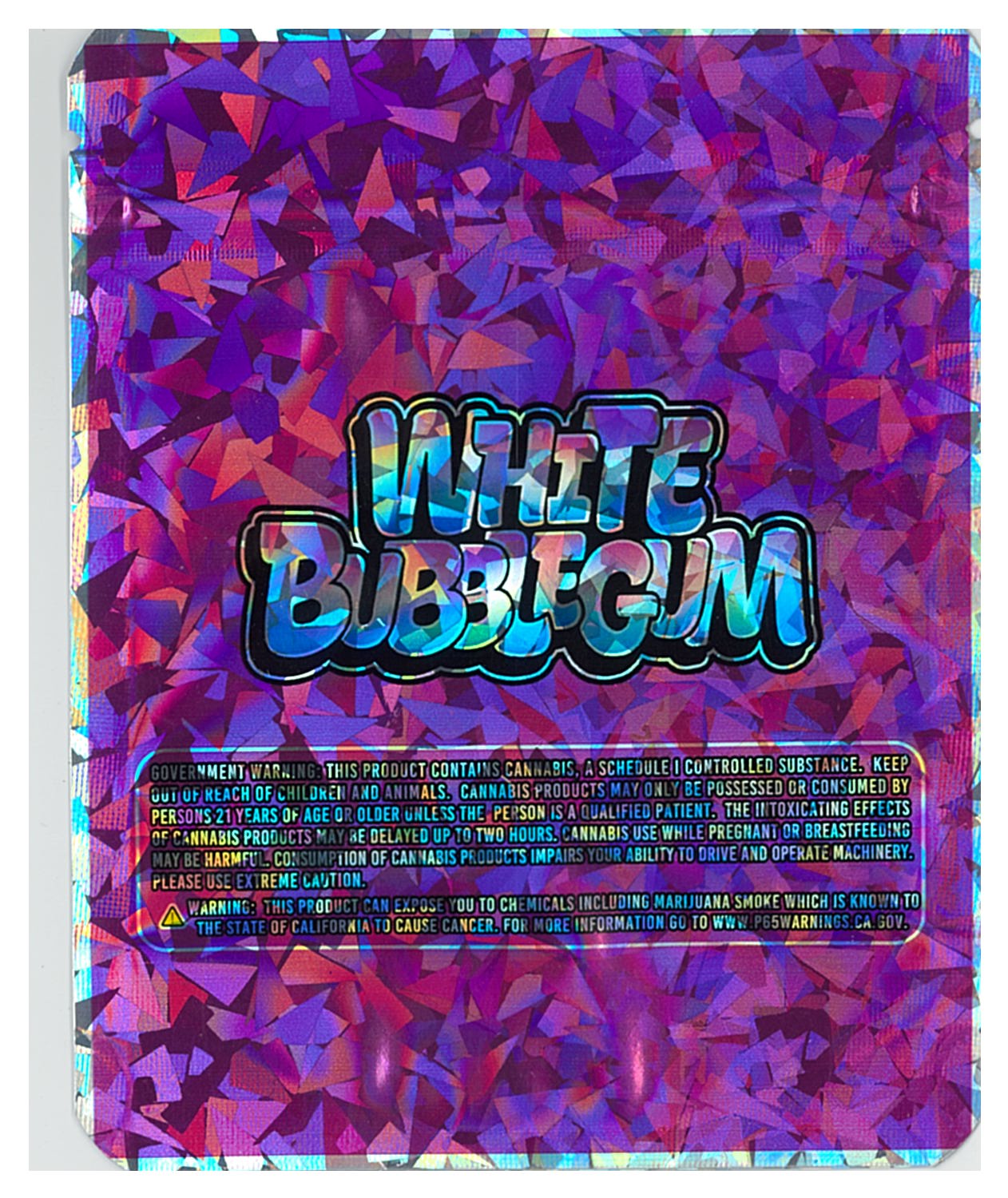 1/8 OZ - MYLAR BAGS (50 CT) - "WHITE BUBBLEGUM DULCE"