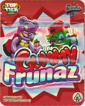 1/8 OZ -  MYLAR BAGS (50  CT) - "GUMMY FRUNAZ"