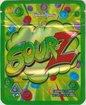 1/8 OZ -  MYLAR BAGS (50  CT) - "SOUR-Z"