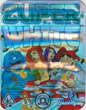 1/8 OZ -  MYLAR BAGS (50  CT) - "ZUPER WHITE"