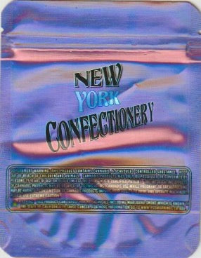 1/8 OZ -  MYLAR BAGS (50  CT) - "NEW YORK CONFECTIONERY"