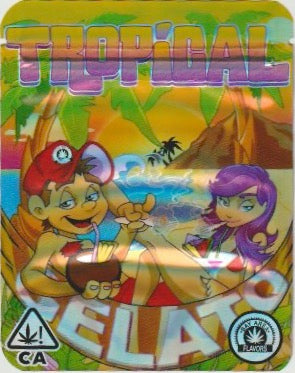 1/8 OZ -  MYLAR BAGS (50  CT) - "TROPICAL GELATO"