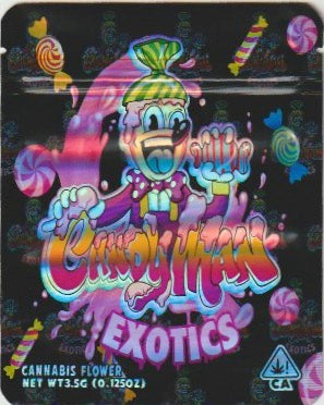 1/8 OZ -  MYLAR BAGS (50  CT) - "CANDYMAN"