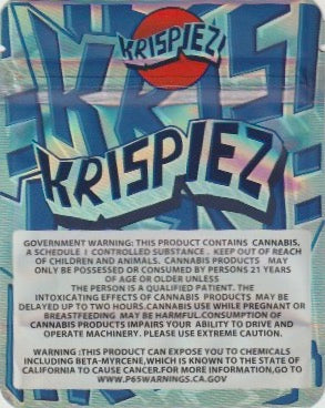 1/8 OZ -  MYLAR BAGS (50 CT) - "KRISPIEZ"