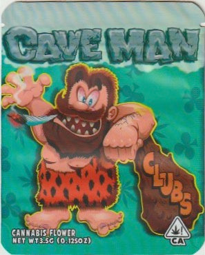 1/8 OZ -  MYLAR BAGS (50 CT) - "CAVEMAN CLUBS"