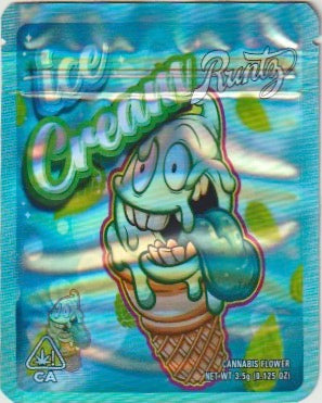 1/8 OZ -  MYLAR BAGS (50 CT) - "ICE CREAM RUNTZ"