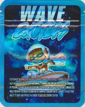 1/8 OZ -  MYLAR BAGS (50 CT) - "WAVE EXOTICS"