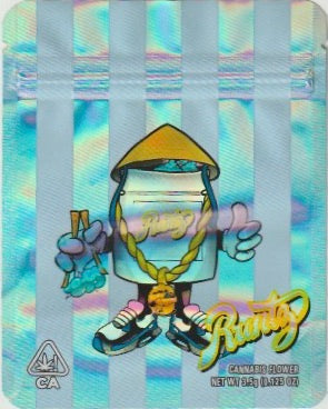 1/8 OZ -  MYLAR BAGS (50  CT) - "RUNTZ"