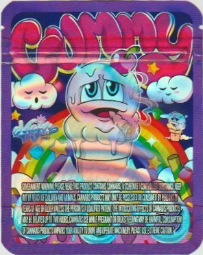 1/8 OZ -  MYLAR BAGS (50  CT) - "GUMMYDROPZ"