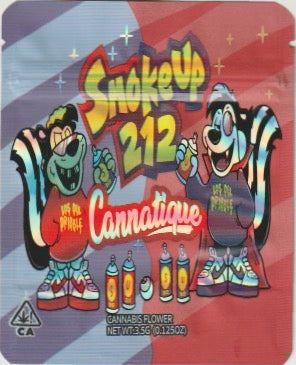 1/8 OZ -  MYLAR BAGS (50  CT) - "SMOKE UP 212"