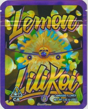 1/8 OZ -  MYLAR BAGS (50  CT) - "LEMON LILIKOI"