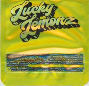 1/8 OZ -  MYLAR BAGS (50  CT) - "LUCKY LEMONS"