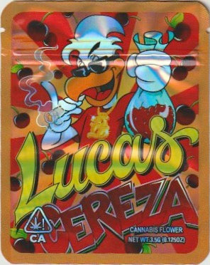 1/8 OZ -  MYLAR BAGS (50  CT) - "LUCAS CEREZA"