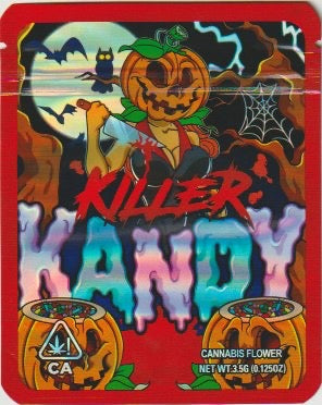 1/8 OZ -  MYLAR BAGS (50  CT) - "KILLER KANDY"