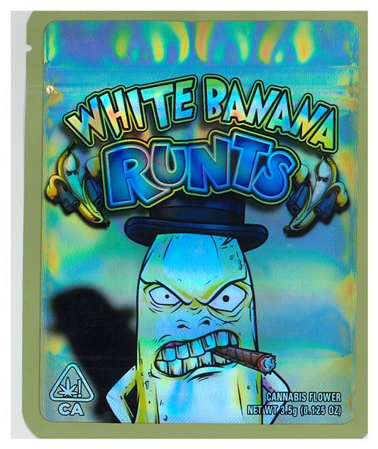 1/8 OZ -  MYLAR BAGS (50 CT) - "WHITE BANANA RUNTZ"