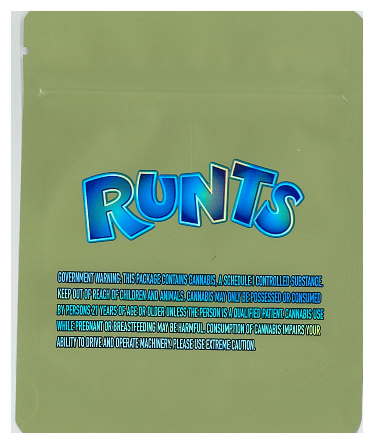 1/8 OZ -  MYLAR BAGS (50 CT) - "WHITE BANANA RUNTZ"