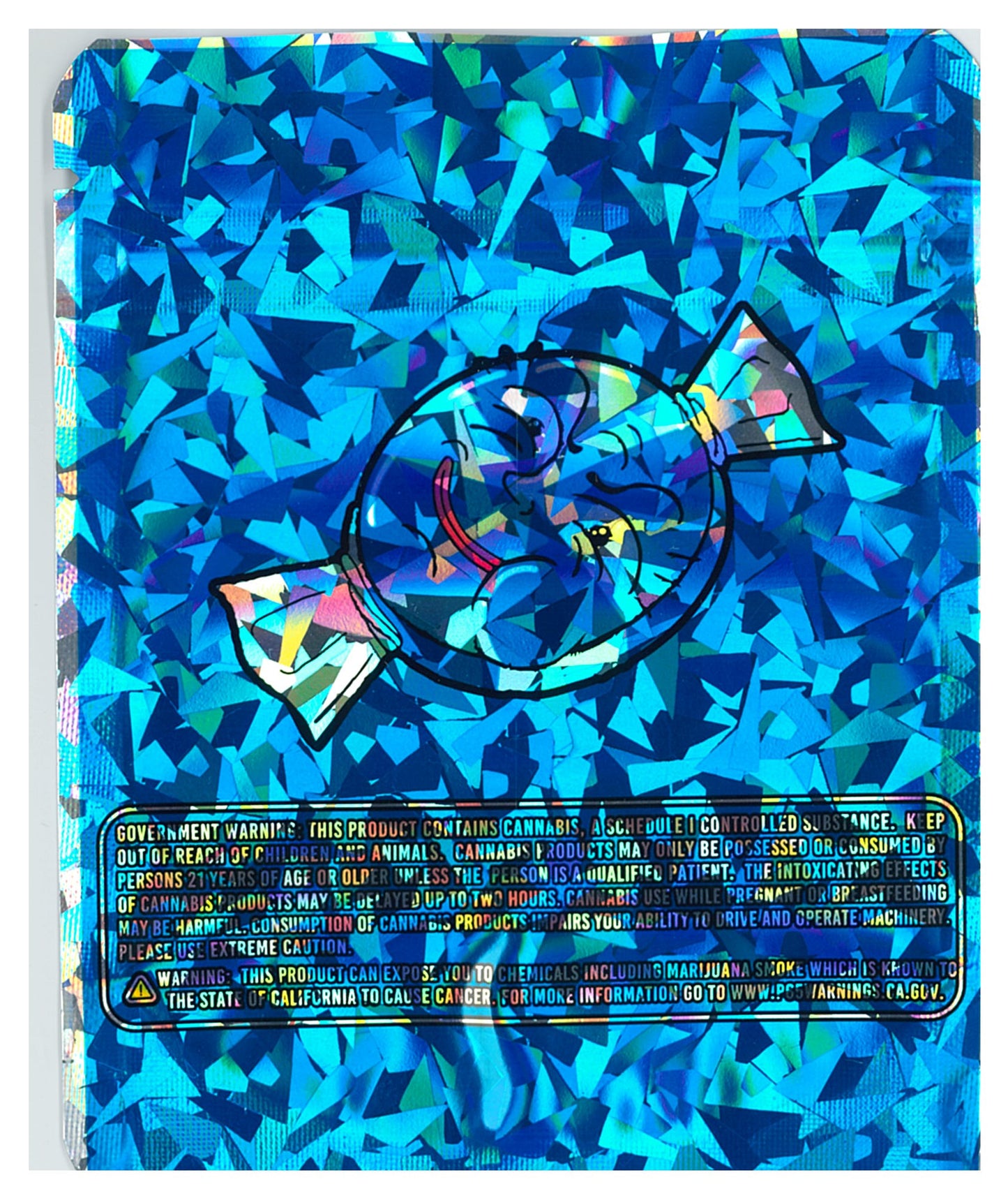 1/8 OZ -  MYLAR BAGS (50 CT) - "BLUE CANDYHEADZ"