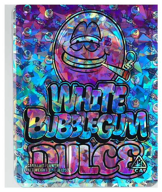 1/8 OZ -  MYLAR BAGS (50 CT) - "WHITE BUBBLEGUM DULCE"