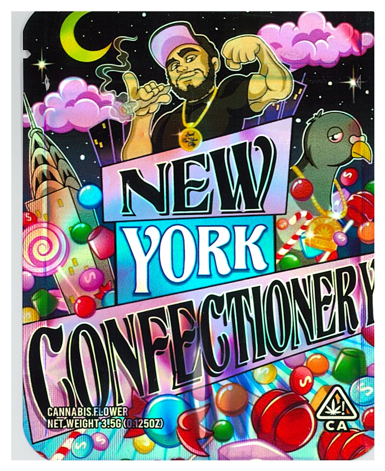 1/8 OZ -  MYLAR BAGS (50 CT) - "NEW YORK CONFECTIONERY"